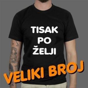 Tisak na mušku majicu oversize