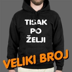 Tisak na muški hoodie oversize